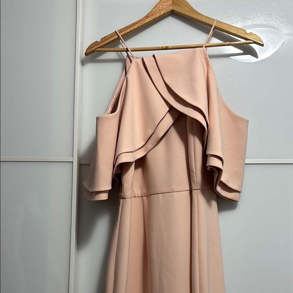 Eliza J Pink Asymmetrical Ruffled Sundress